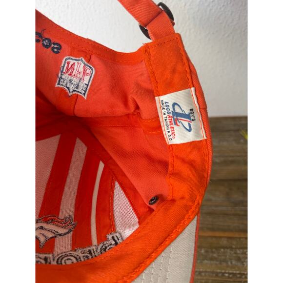 VINTAGE Denver Broncos Hat Cap Orange White NFL Logo Athletic Strapback YOUTH - Picture 6 of 6